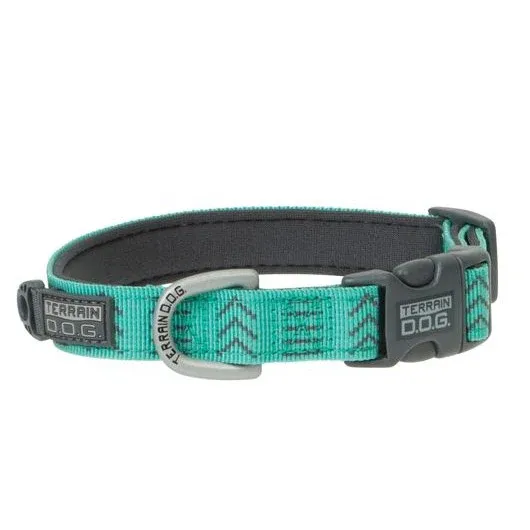 Weaver Snap-n-Go Neoprene Lined Dog Collar, Color: Chevron Mint, Size: S