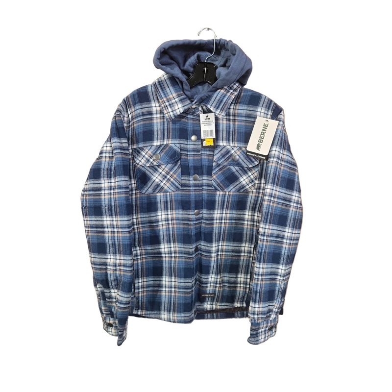 Berne Women's Hooded Quilt Lined Flannel Shirt Jacket - WSH78PBGDR