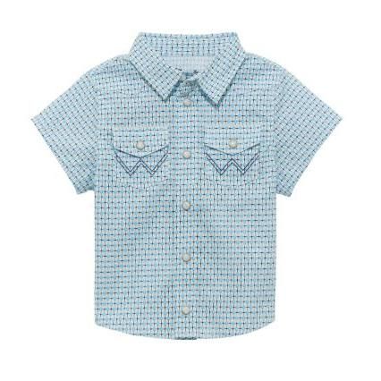 Wrangler Baby Boy Short Sleeve Shirt- Turquoise