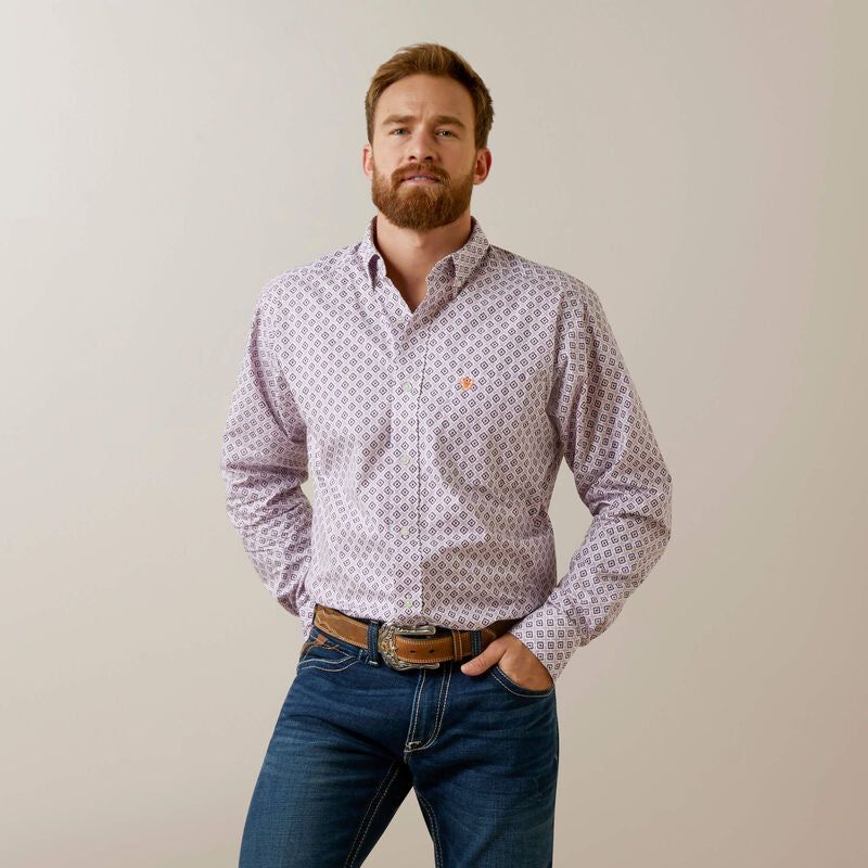 Ariat Men's Merrick FTD LS Shirt Lilac