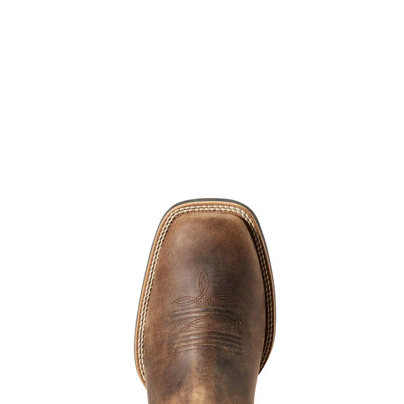 Ariat Men's Sport Wide Square Toe Western Boots - Distressed Brown