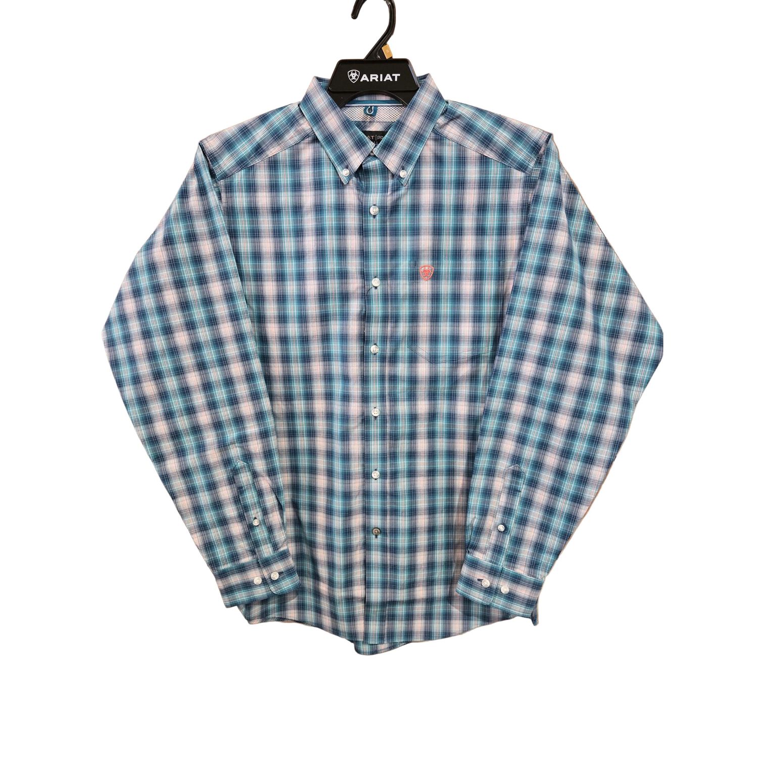 Ariat Men's Pro James Long Sleeve Plaid Shirt - White Plaid