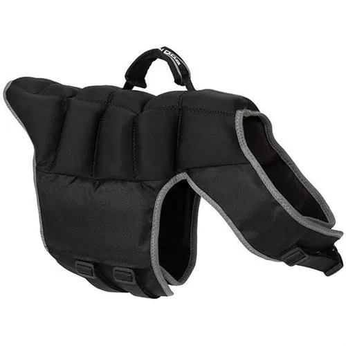 Weaver Dog Swim Vest, Colour: Black/Grey, Size: S