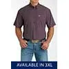 Cinch Men's Short Sleeve Shirt -Purple