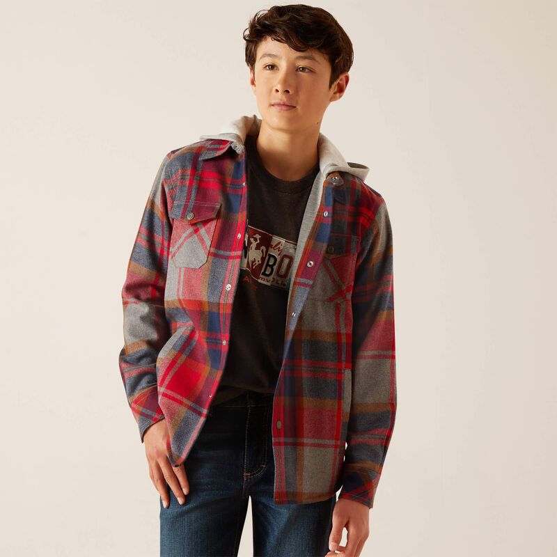 Ariat Boy's Hoffman Shirt Jacket Merlot