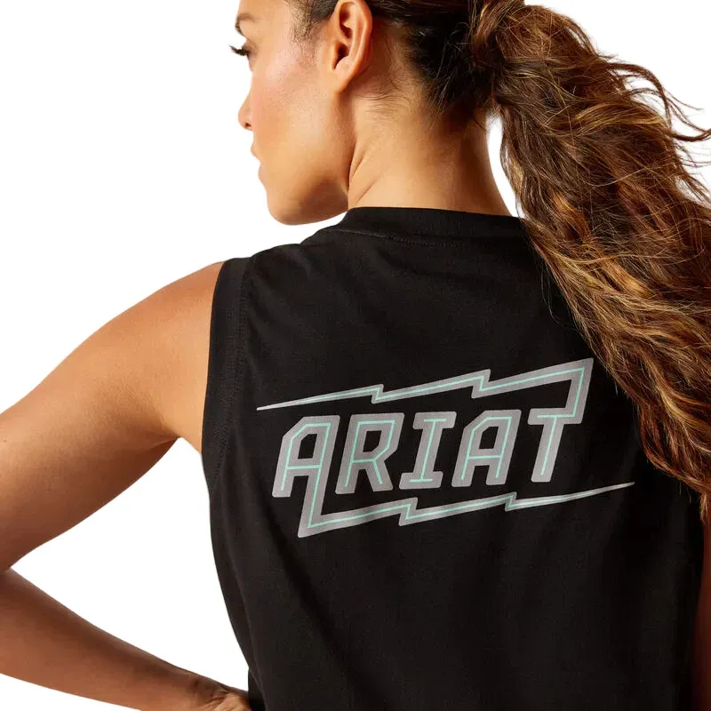 Ariat Women's Rebar Cotton Strong Bolt Tank - Black