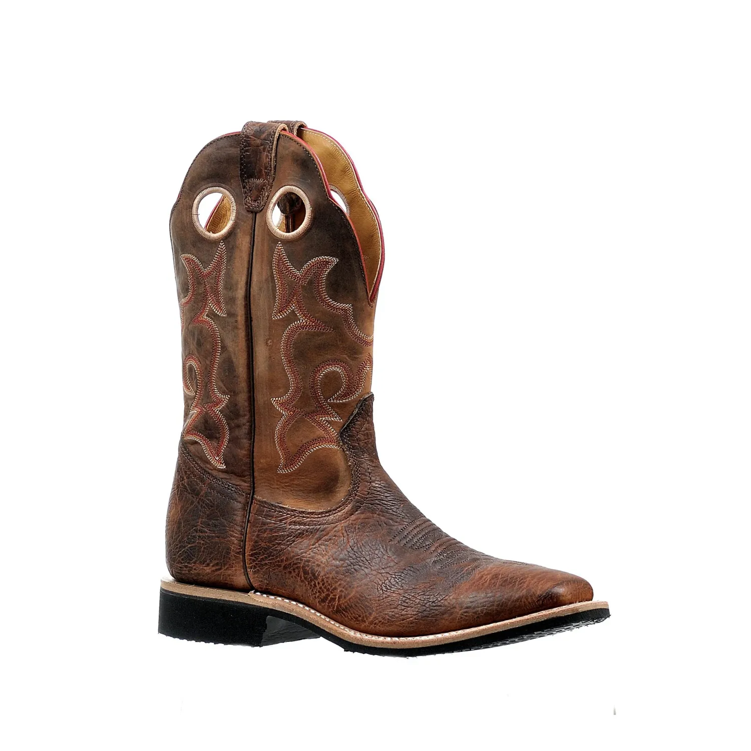 Boulet Men's Wide Square Toe Western Boots - Bison Shrunken Bomber/Virginia Mesquite - 6247