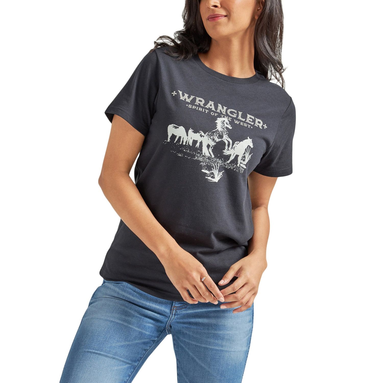 Wrangler Women's Retro Regular Fit Graphic T-Shirt - Black