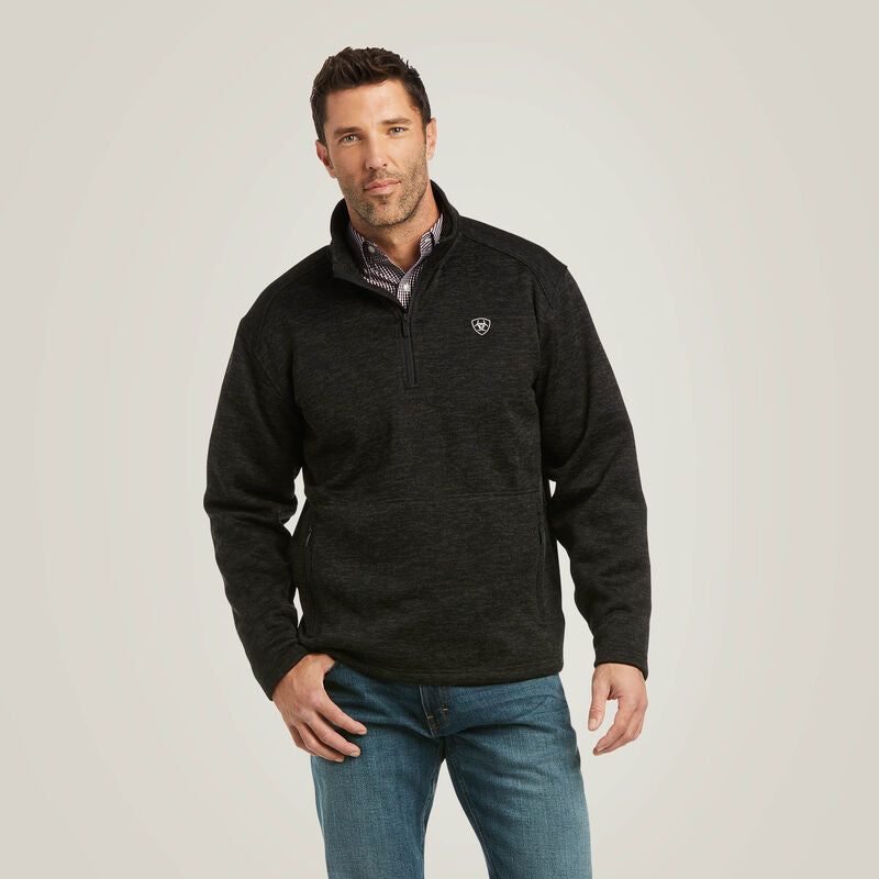 Ariat Men's Caldwell 1/4 Zip Sweater - Charcoal