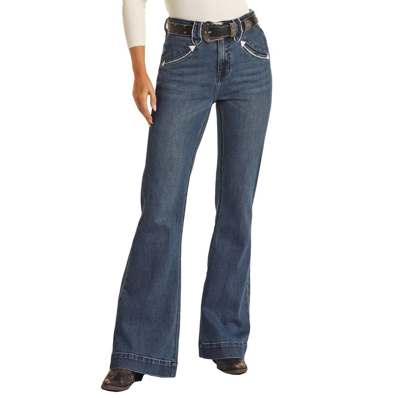 Rock &amp; Roll Ladies Piping Loop High Rise