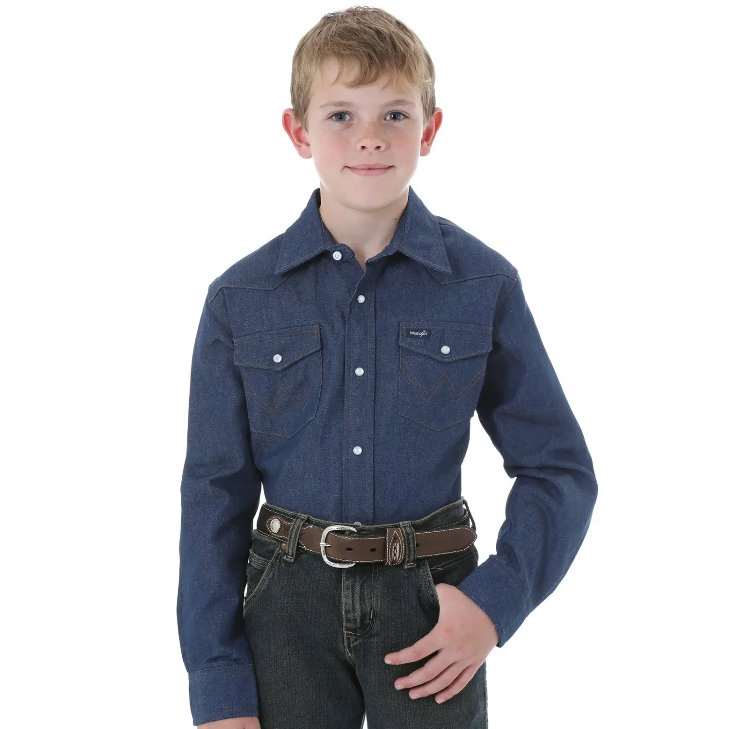Wrangler Boy's Denim Shirt, Size: XXS