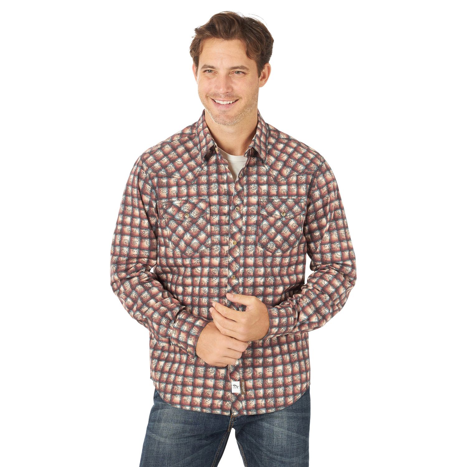 Wrangler Mens Retro Premium LS Snap shirt
