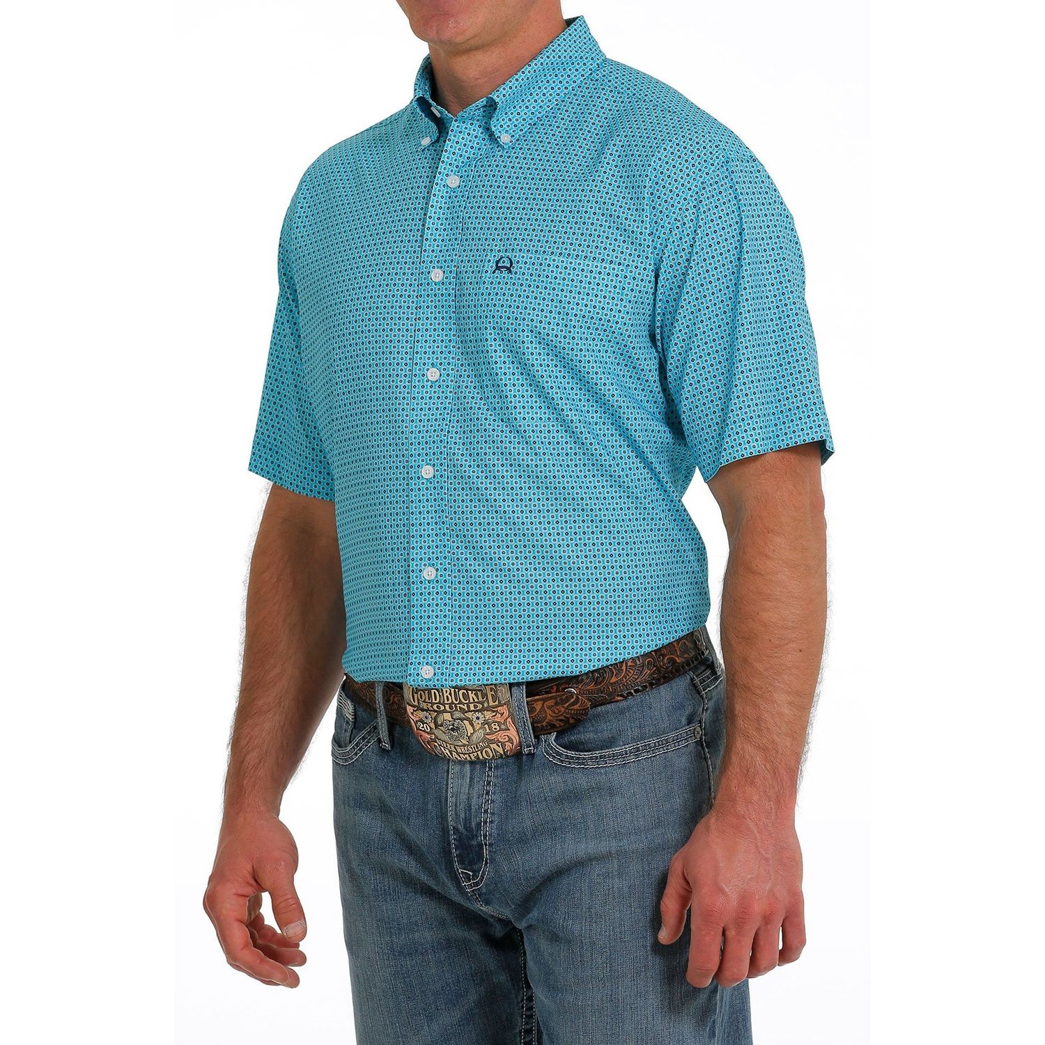 Cinch Men's SS Arenaflex Shirt Blue, Size: XS