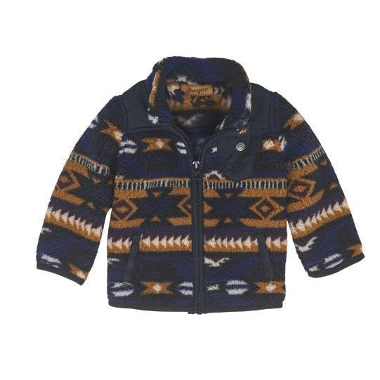 Wrangler Baby Unisex Long Sleeve Sherpa Jacket-Desert Vibe