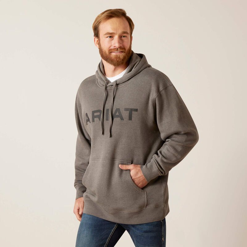 Ariat Men's Logo Hoodie - Grey Heather
