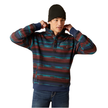 Ariat Men's Cotton-Rich Mockneck Sweatshirt - Grey Heather