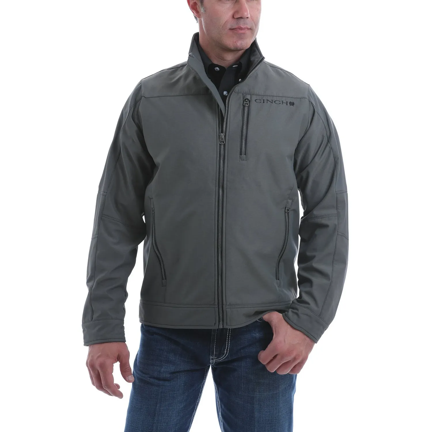 Cinch Men's Textured Bonded Jacket Olive, Size: SMALL