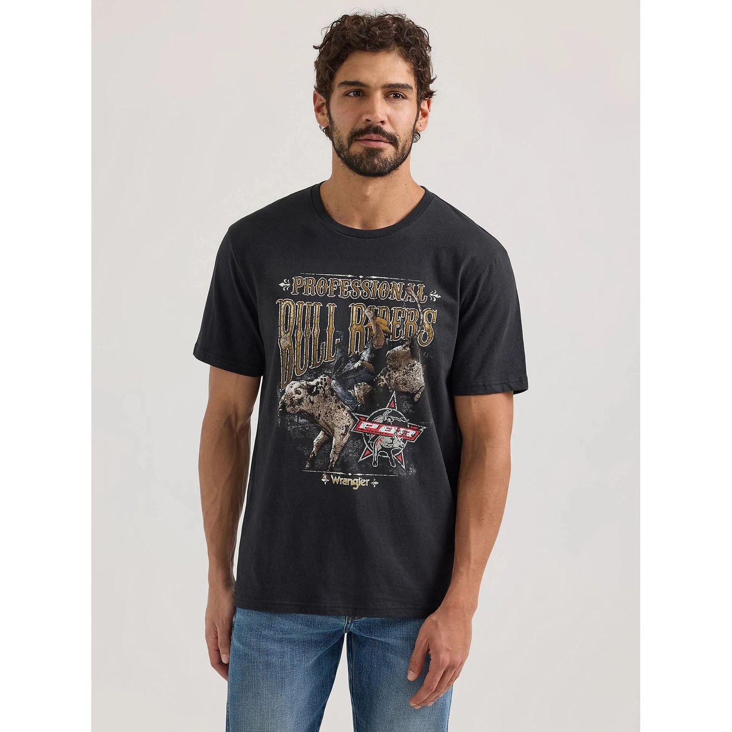 Wrangler Men's PBR Short Sleeve T-Shirt - Black