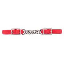 Weaver Brahma Webb Curb Strap All purpose 5/8", Color: Chili Pepper Red