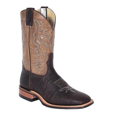 Brahma Men's Ranchman Roper Boot - Brown Oiled Bullhide/Ponto Birch
