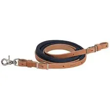 Weaver Leather Suede Covered Barrel Rein 5/8" x 8', Color: Black