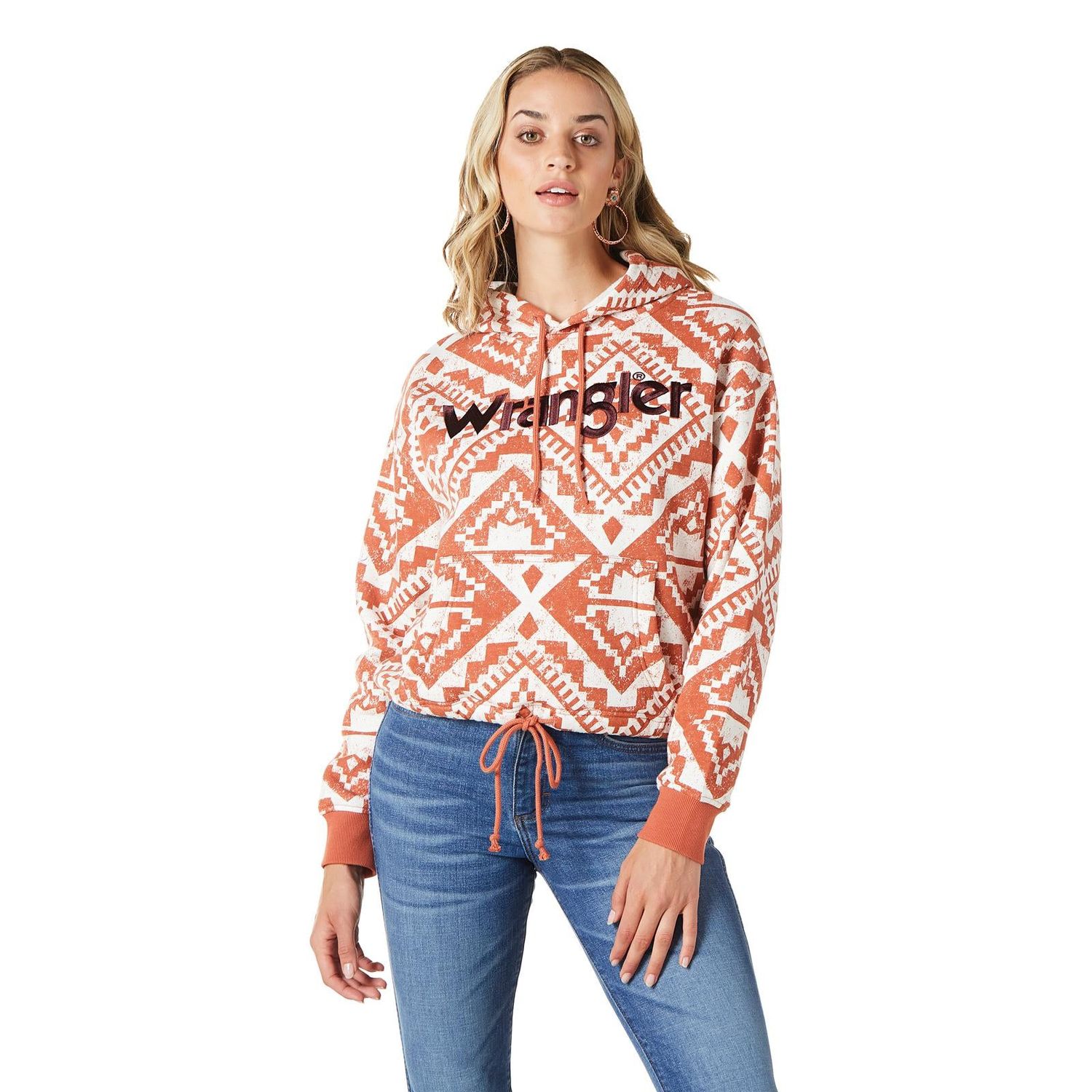 Wrangler Women's Western Vintage Hoodie - Orange