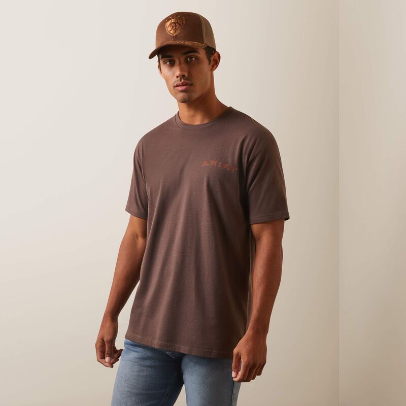 Ariat Men's Ariat Farm Truck SS T-Shirt Brown Heather