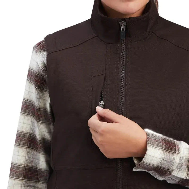 Ariat Womens Rebar DuraCanvas Insulated Vest Mole