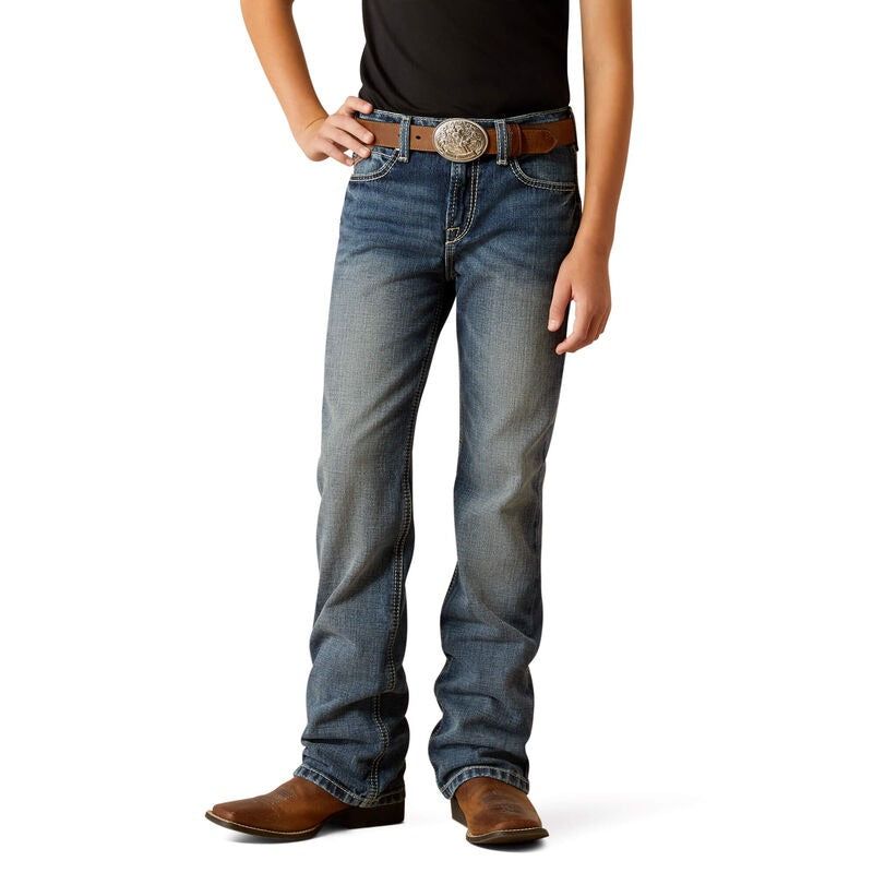 Ariat Boy's B4 Relaxed Challenger Boot Cut Jeans - Durango