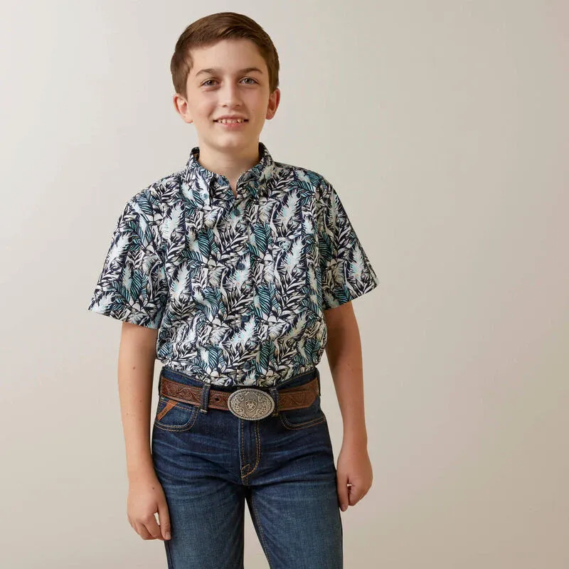 Ariat Boy's O'Shea SS Shirt White, Size: XS