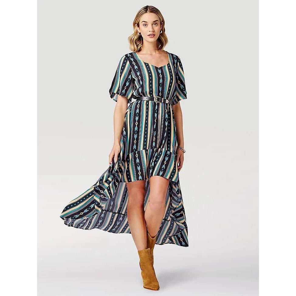 Wrangler Womens Retro Southwestern High Low Dress