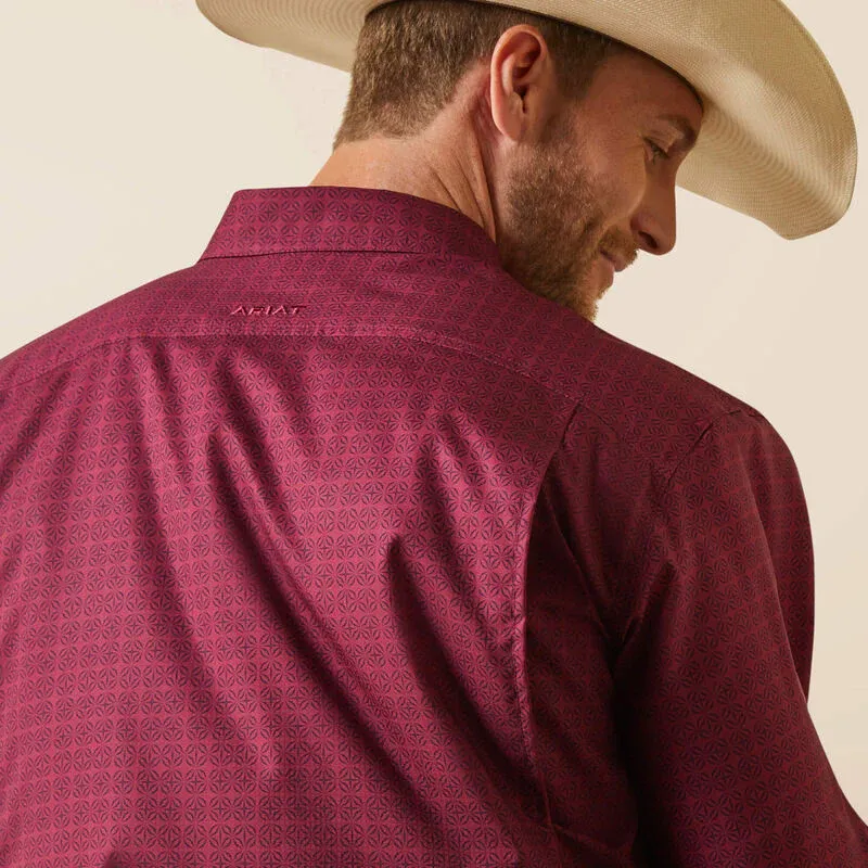 Ariat Men's Venttek Classic SS Shirt Dark Redwood