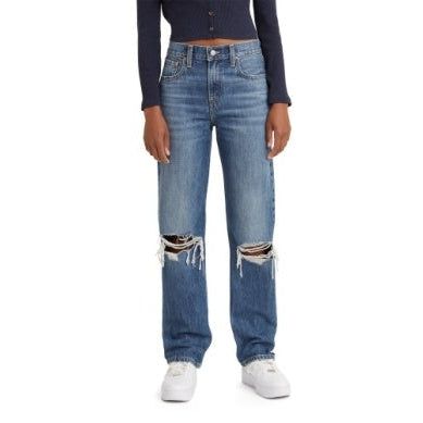 Levi Women's Low Pro Mid Rise Relaxed Straight Jeans