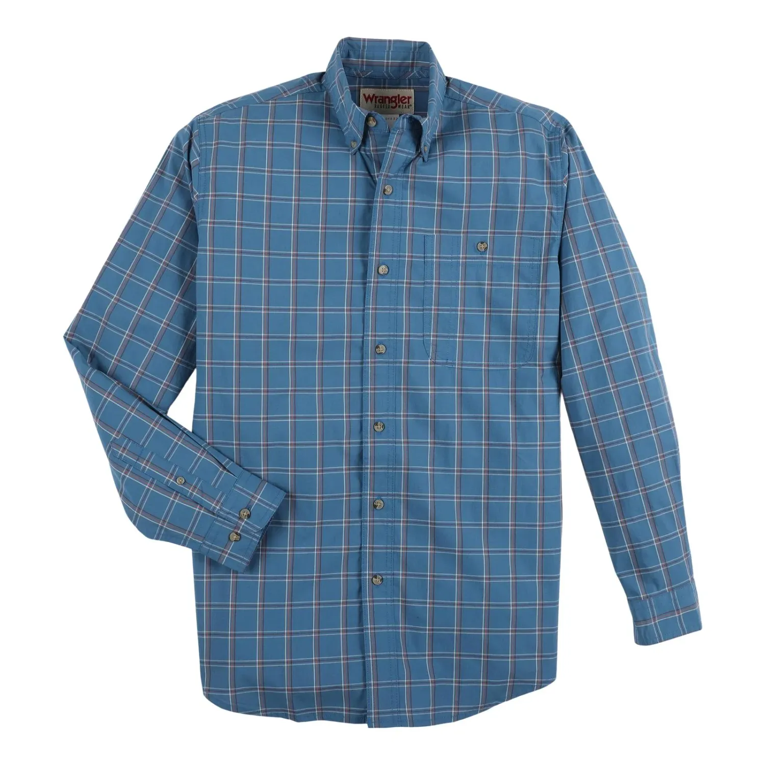 Wrangler Men's Rugged Wrinkle Resistant Shirt, Size: M