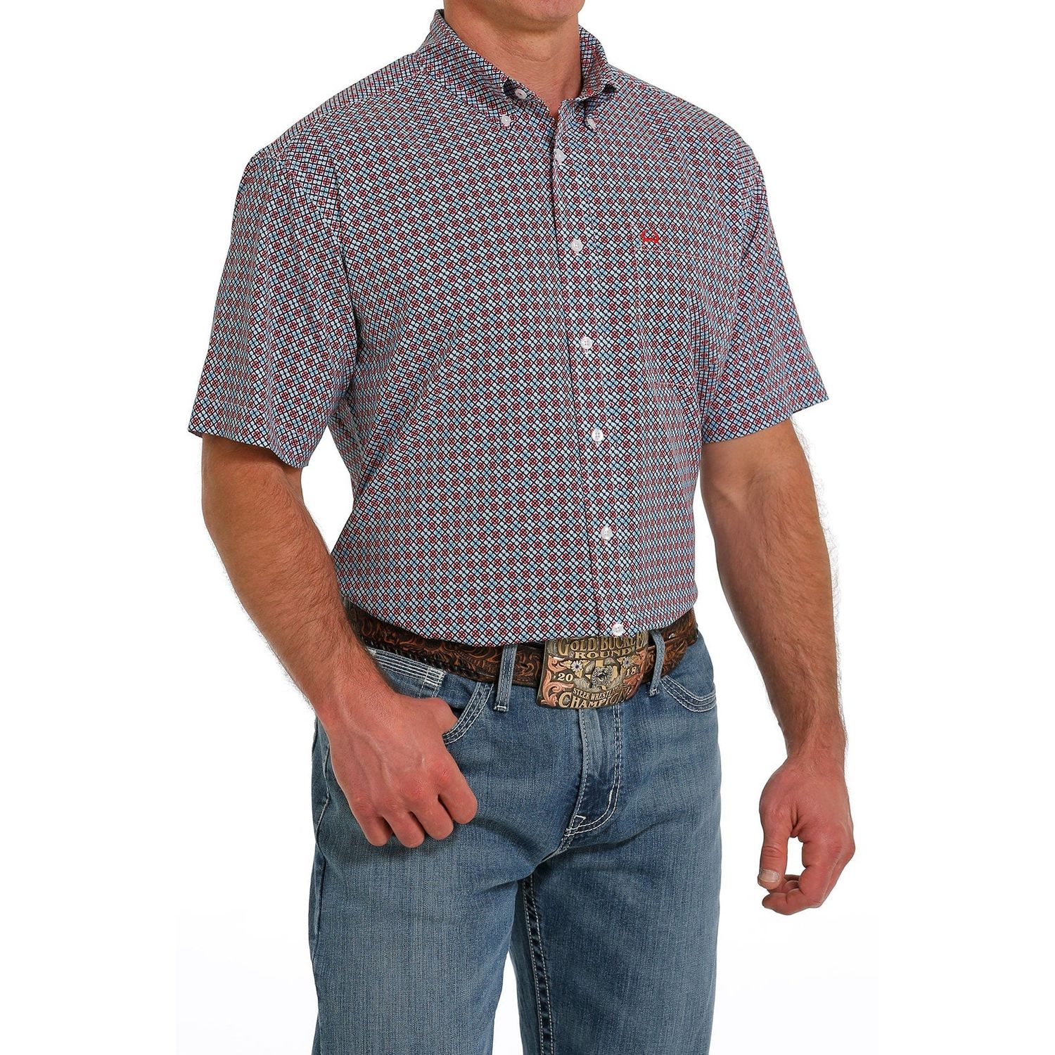 Cinch Men's SS Arenaflex Shirt White, Size: XS