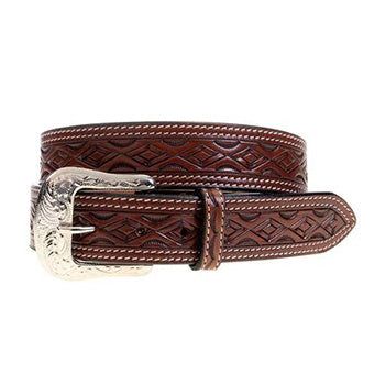 3D Men's Leather Belt - Diamond Chestnut