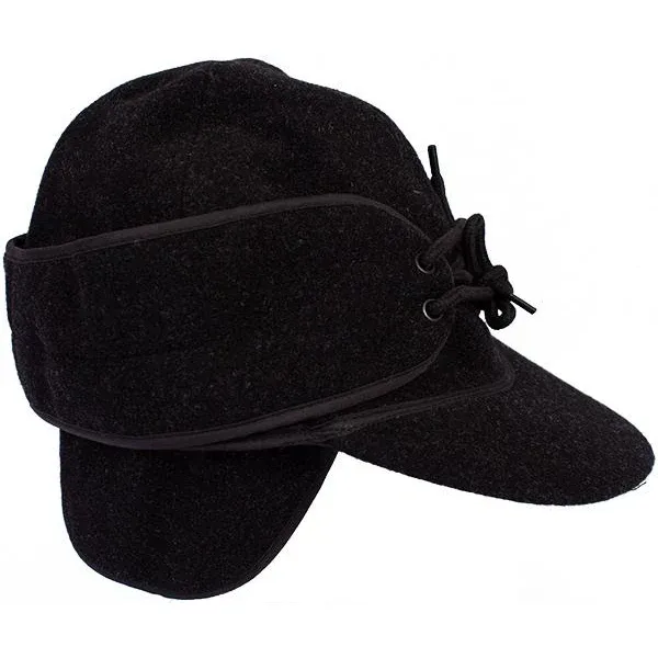 Wyoming Traders Mackenzie Black Wool Cap, Size: 6 7/8