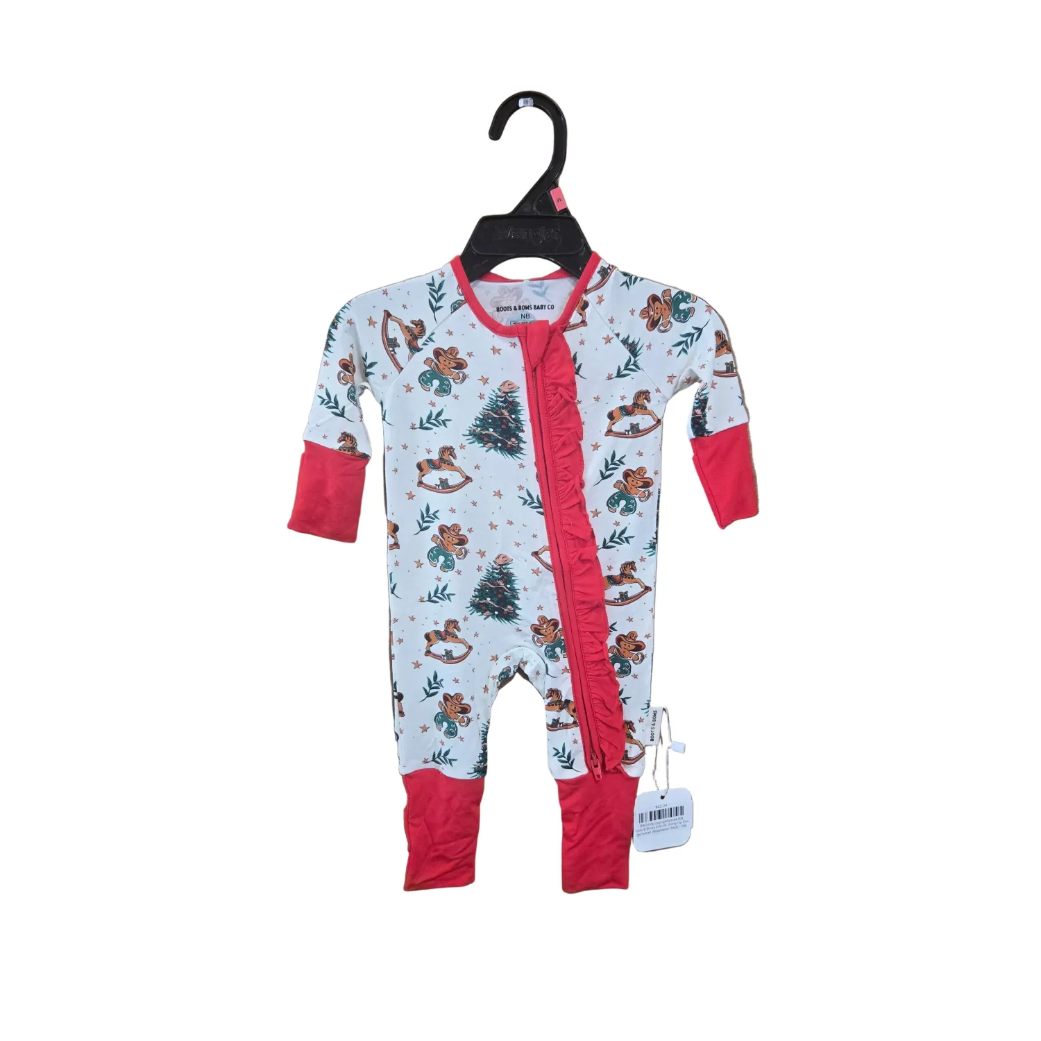 Boots &amp; Bows Infants Giddy Up Gingerbread Sleepwear- Multi