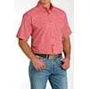Cinch Men's Short Sleeve Geo Print Shirt - Red