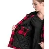 Berne Women's Heartland Hooded Shirt Jacket - Red &amp; Black