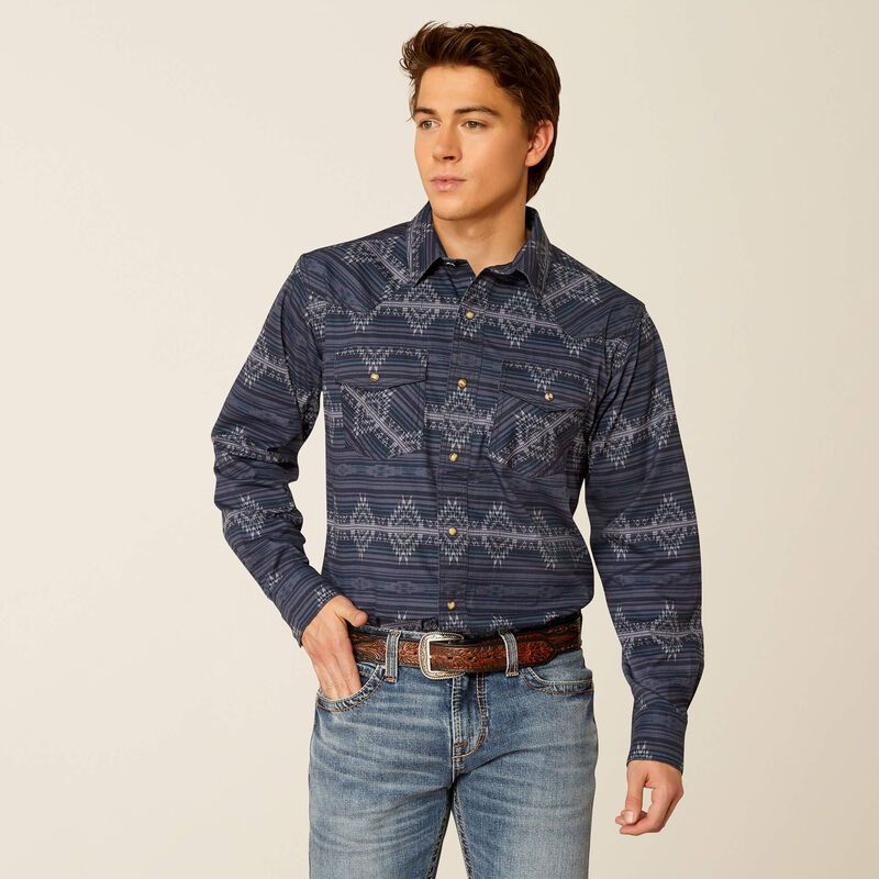 Ariat Men's Haze Retro Fit Shirt - Mood Indigo