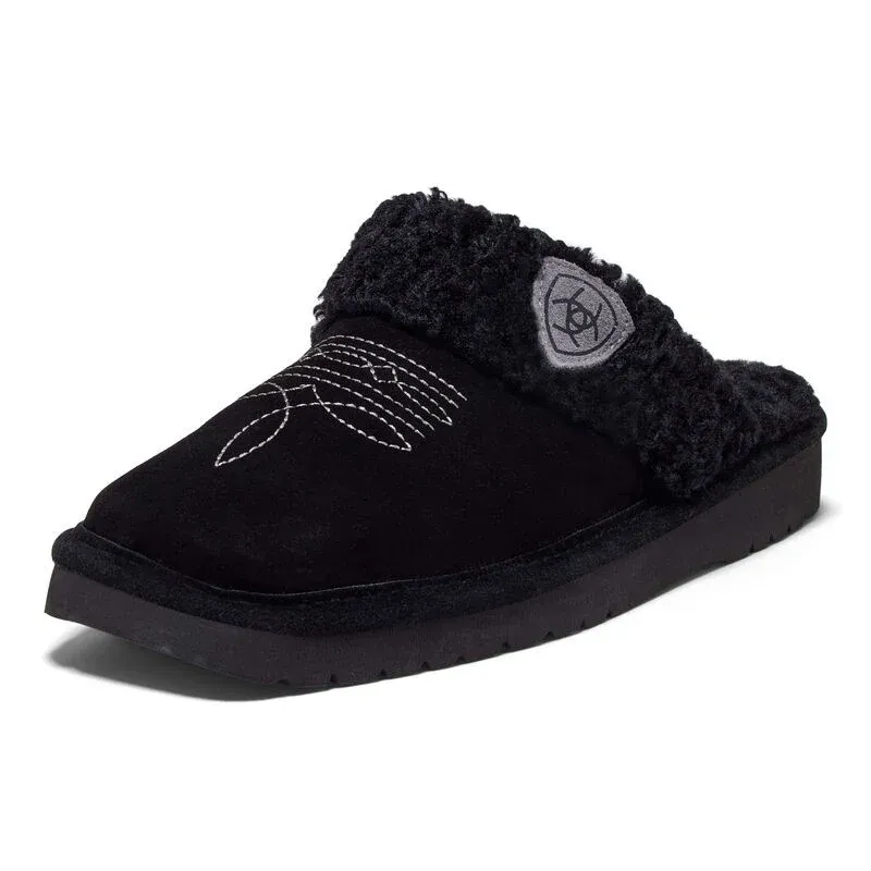 Ariat Women's Jackie Square Toe Slippers - Assorted Colours, Color: Black, Size: 6