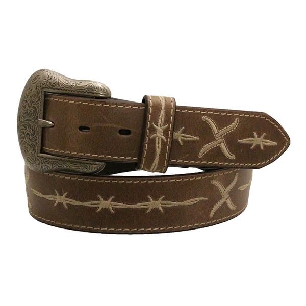 Twisted X Belt - Brown Distressed Beige, Size: 32