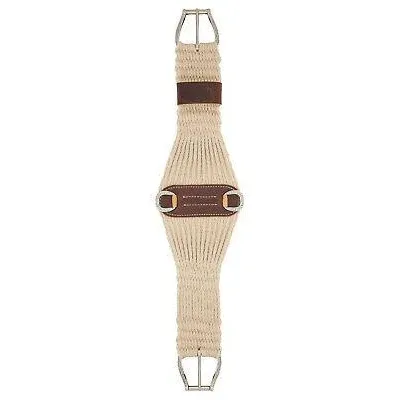 Weaver 100% Mohair 27 Strand Roper Cinch with Jeremiah Watt Hardware - Natural