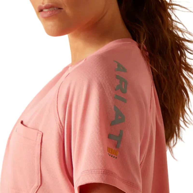 Ariat Men's Rebar Heat Fighter T-Shirt - Mauveglow Sharkskin