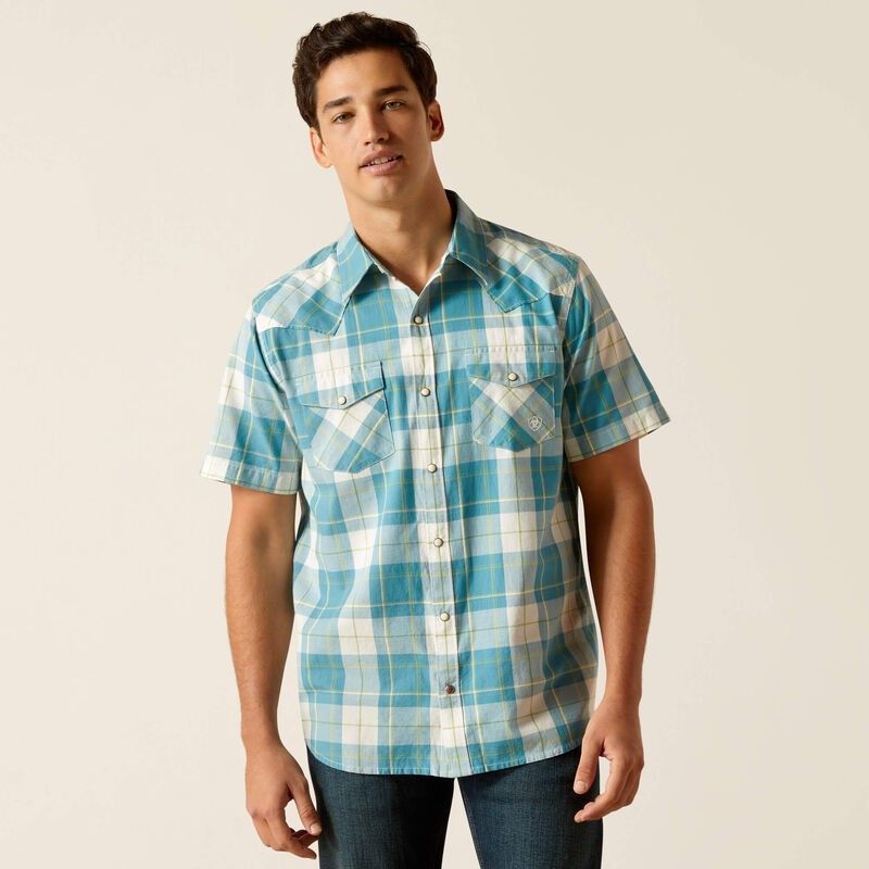 Ariat Men's Short Sleeve Harry Retro Fit Shirt - Gasoline