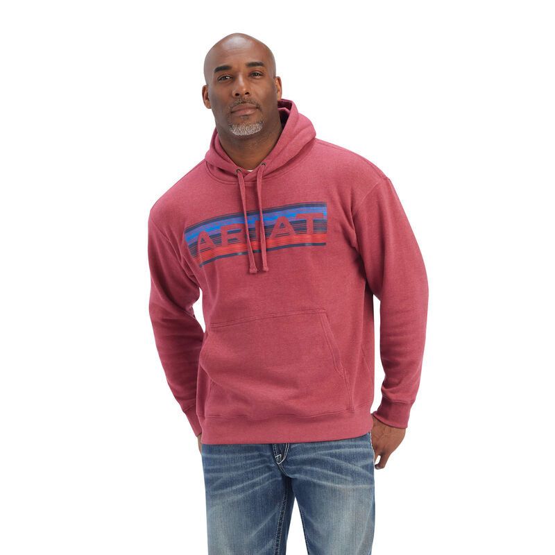 Ariat Mens Serape Logo Sweatshirt Rubia Red Heather