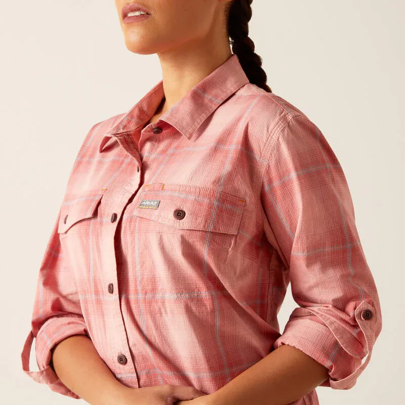 Ariat Women's Rebar Made Tough DuraStretch Work Shirt - Mauveglow Plaid