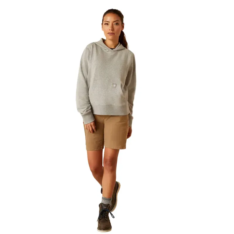 Ariat Women's Rebar Lightweight Cropped Hoodie - Heather Grey