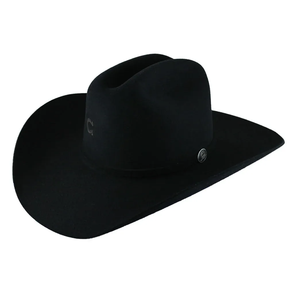 Charlie 1 Horse 6X Cash Felt Western Hat, Color: Black, Size: 6 7/8